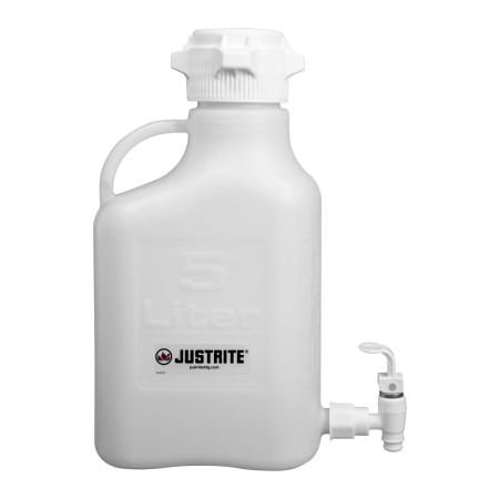 Justrite Justrite 12938 Carboy With Spigot, PP, 5-Liter 12938